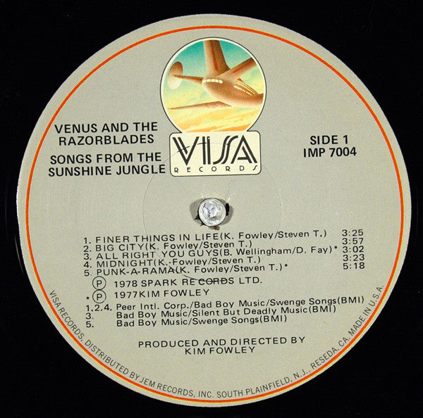 Venus & The Razorblades : Songs From The Sunshine Jungle (LP, Album)