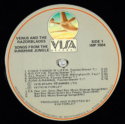 Venus & The Razorblades : Songs From The Sunshine Jungle (LP, Album)