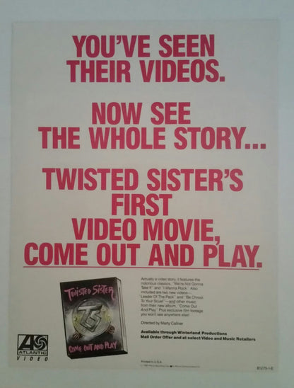 Twisted Sister : Come Out And Play (LP, Album, Non)