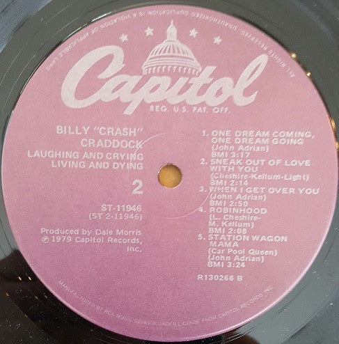 Billy 'Crash' Craddock : Laughing And Crying Living And Dying (LP, Album, Club, RCA)
