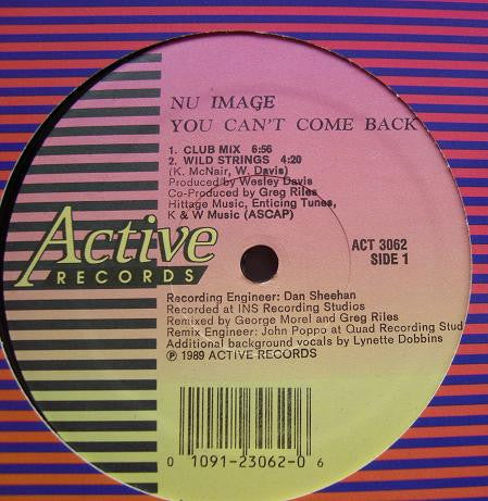 Nu Image : You Can't Come Back (12")