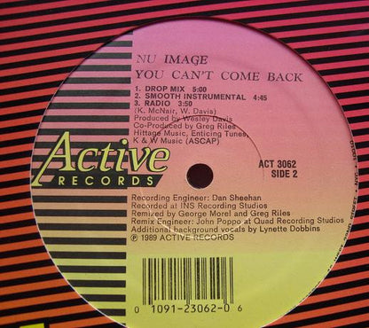 Nu Image : You Can't Come Back (12")