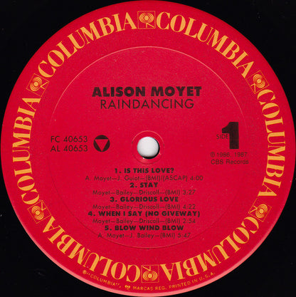 Alison Moyet : Raindancing (LP, Album, Car)