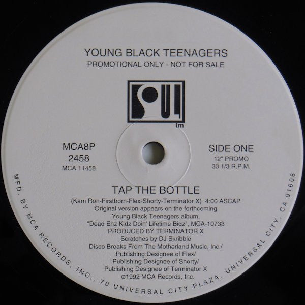 Young Black Teenagers : Tap The Bottle (12", Promo)
