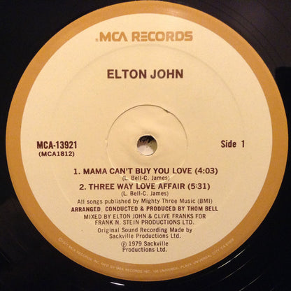 Elton John : The Thom Bell Sessions (12", EP, PRC)