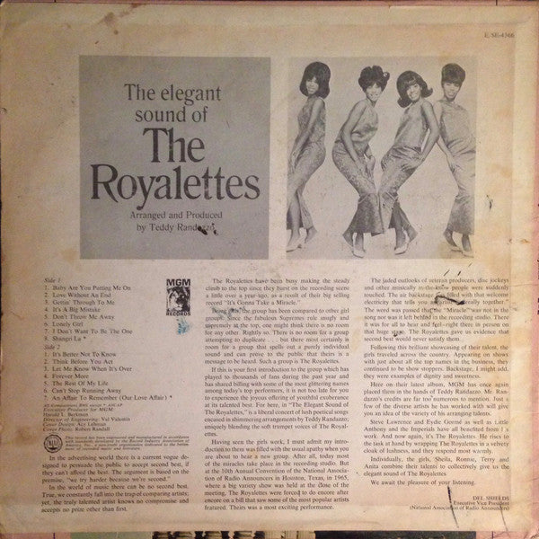 The Royalettes : The Elegant Sound Of The Royalettes (LP, Album, Mono, Promo)