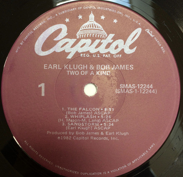 Earl Klugh And Bob James : Two Of A Kind (LP, Album, Gat)