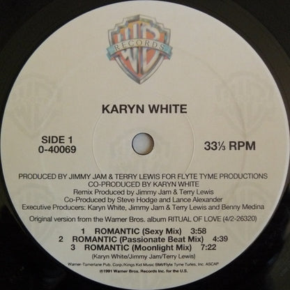 Karyn White : Romantic (12", Maxi)