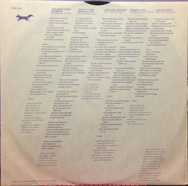Elton John : The Fox (LP, Album, Spe)