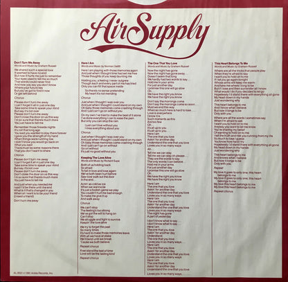 Air Supply : The One That You Love (LP, Album,  El)