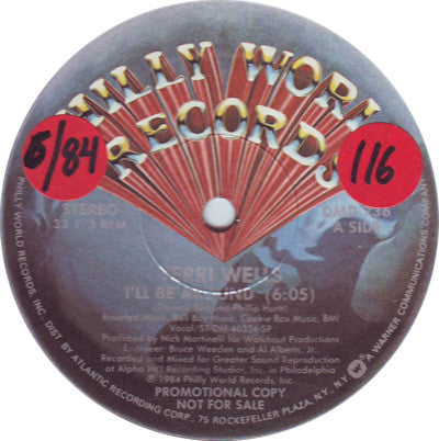 Terri Wells : I'll Be Around (12", Promo)