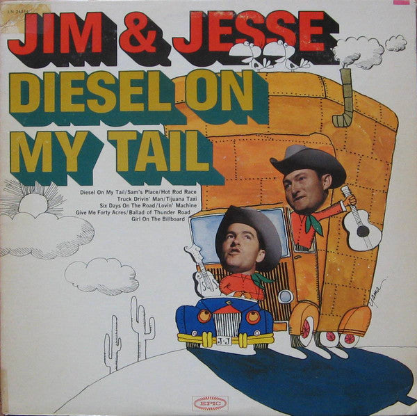 Jim & Jesse : Diesel On My Tail (LP, Album, Mono, Pit)