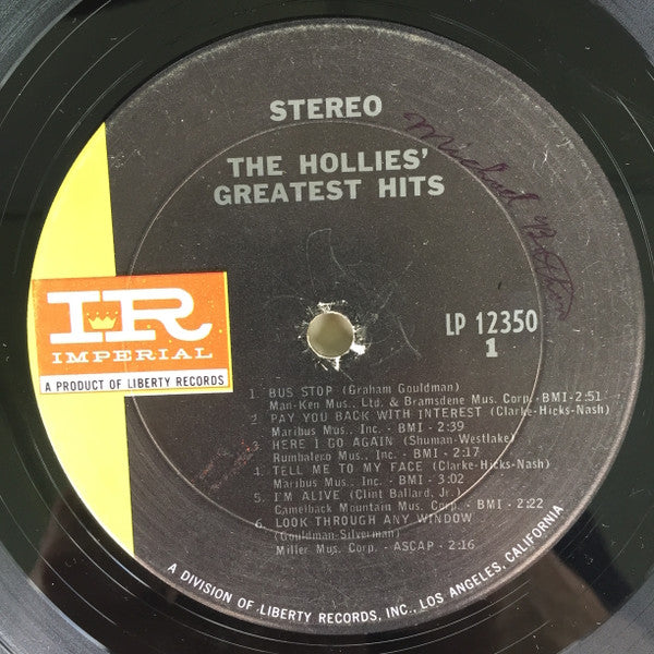 The Hollies : The Hollies' Greatest Hits (LP, Comp)