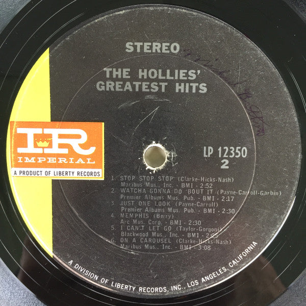 The Hollies : The Hollies' Greatest Hits (LP, Comp)
