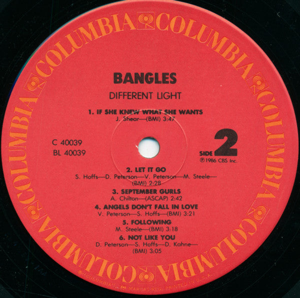 Bangles : Different Light (LP, Album, RCA)