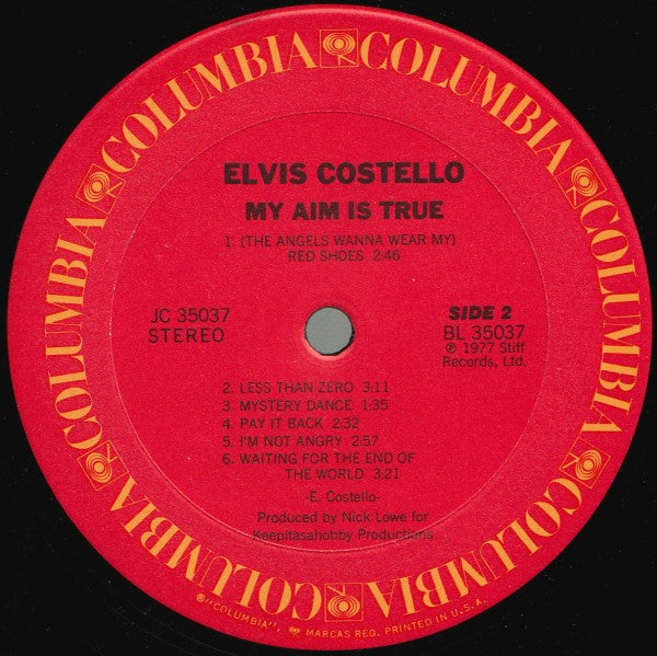 Elvis Costello : My Aim Is True (LP, Album, RP, Pit)