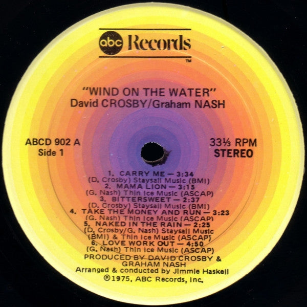 Crosby & Nash : Wind On The Water (LP, Album)