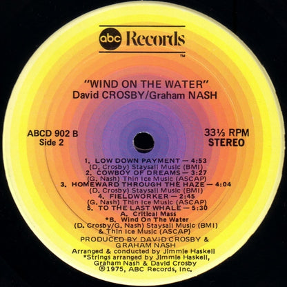 Crosby & Nash : Wind On The Water (LP, Album)