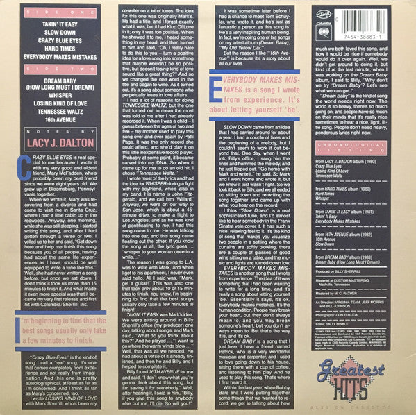 Lacy J. Dalton : Greatest Hits (LP, Comp)