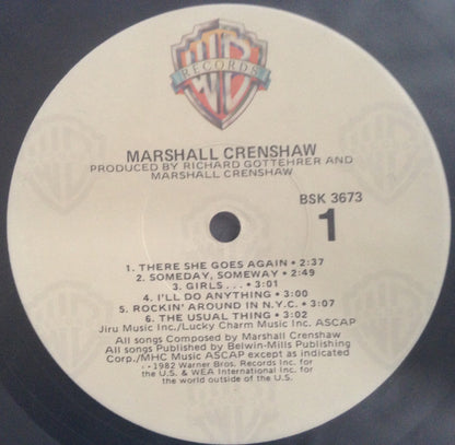 Marshall Crenshaw : Marshall Crenshaw (LP, Album, RP, Jac)