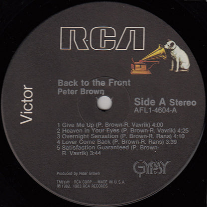 Peter Brown (2) : Back To The Front (LP, Album)