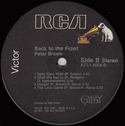 Peter Brown (2) : Back To The Front (LP, Album)