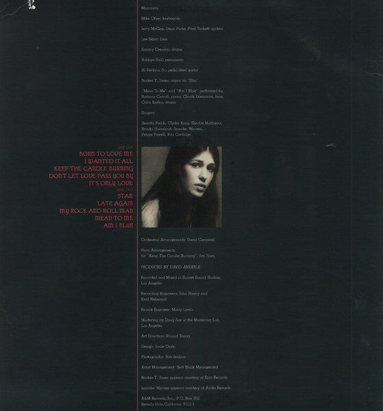 Rita Coolidge : It's Only Love (LP, Album, Ter)