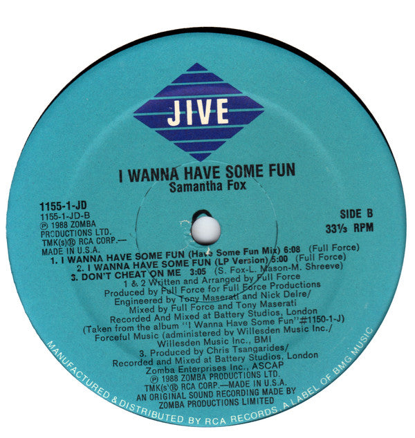 Samantha Fox : I Wanna Have Some Fun (12")