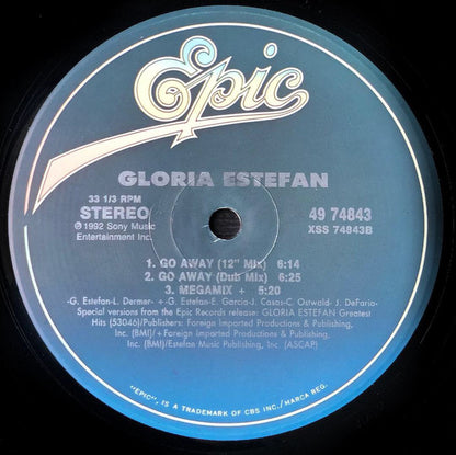 Gloria Estefan : Go Away (12", Single)