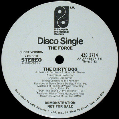 The Force (8) : The Dirty Dog (12", Promo)