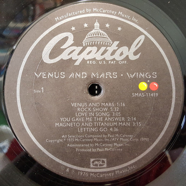 Wings (2) : Venus And Mars (LP, Album, Jac)