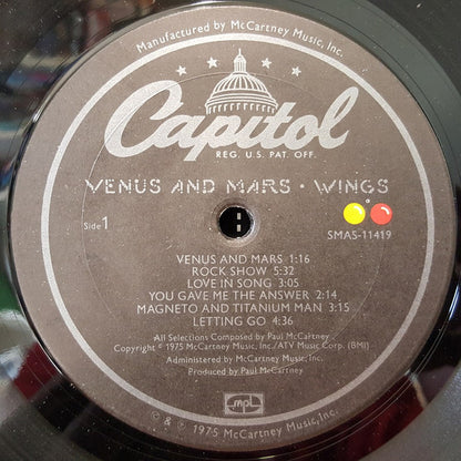 Wings (2) : Venus And Mars (LP, Album, Jac)
