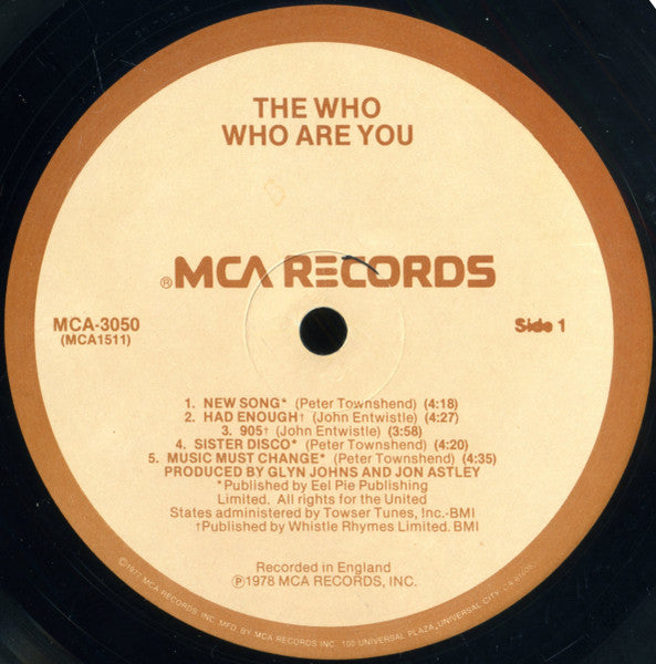 The Who : Who Are You (LP, Album, Pin)