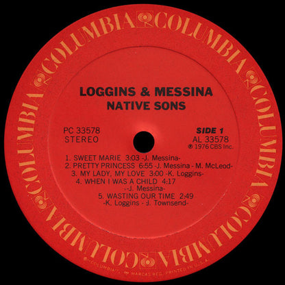 Loggins And Messina : Native Sons (LP, Album, Pit)
