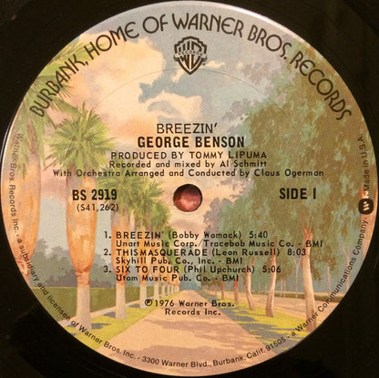 George Benson : Breezin' (LP, Album, Pit)