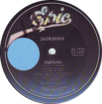 The Jacksons : Torture (12", Promo)