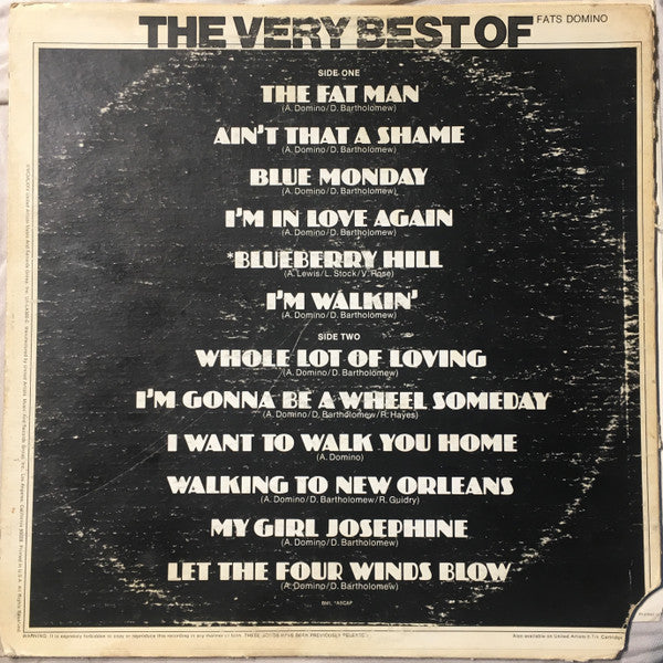 Fats Domino : The Very Best Of Fats Domino (LP, Comp, Mono)