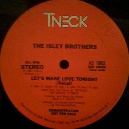 The Isley Brothers : Let's Make Love Tonight (12", Promo)