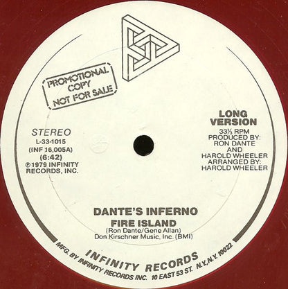 Dante's Inferno : Fire Island (12", Promo, Red)