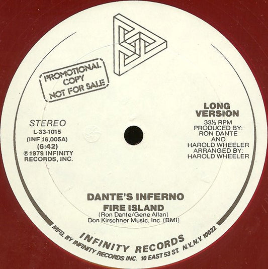 Dante's Inferno : Fire Island (12", Promo, Red)