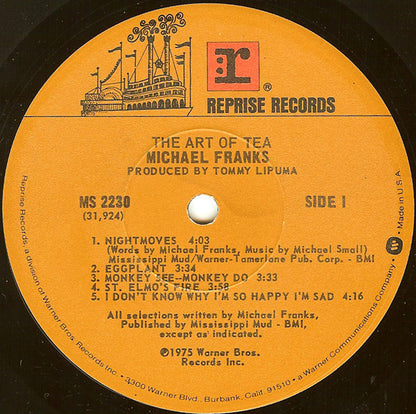 Michael Franks : The Art Of Tea (LP, Album, RP, Los)