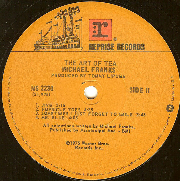 Michael Franks : The Art Of Tea (LP, Album, RP, Los)