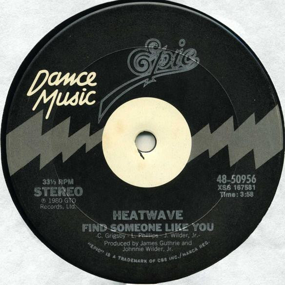 Heatwave : Find Someone Like You / Gangsters Of The Groove (12", Single)