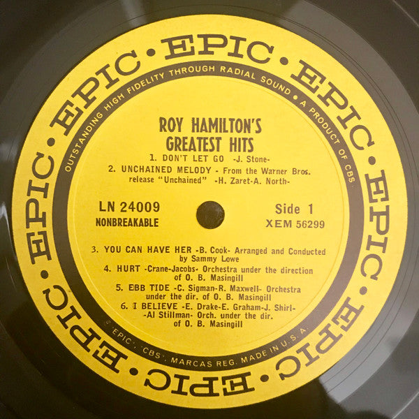 Roy Hamilton (5) : Roy Hamilton's Greatest Hits (LP, Comp, Mono)