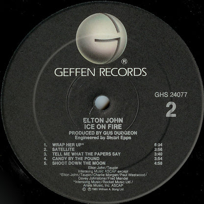 Elton John : Ice On Fire (LP, Album, Spe)
