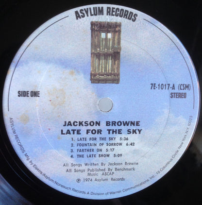 Jackson Browne : Late For The Sky (LP, Album, CSM)