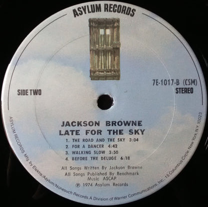 Jackson Browne : Late For The Sky (LP, Album, CSM)