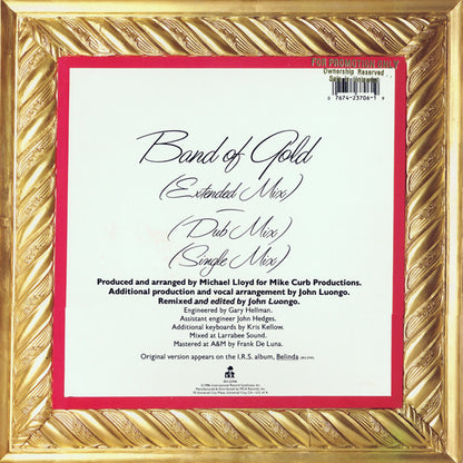 Belinda Carlisle Featuring Freda Payne : Band Of Gold (12", Amb)