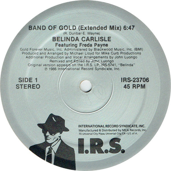 Belinda Carlisle Featuring Freda Payne : Band Of Gold (12", Amb)