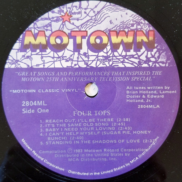 Four Tops : Great Songs And Performances That Inspired The Motown 25th Anniversary T.V. Special (LP, Comp)